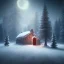Placeholder: Mysterious christmas night, a lonely hut, surreal atmosphere, cosmic backdrop, celestial ambience, soft lighting, very chilly appearance of the surroundings, unreal engine 5 volumetric lighting, intricate details, realistic style, 8k resolution