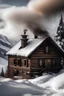 Placeholder: “A cozy cabin nestled in a snowy mountain landscape, with smoke curling from the chimney.”