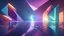 Placeholder: light reflections 3D cinema 4D redshift colorful blue purple, touch of green, ray of light, abstract shapes, universe