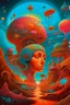 Placeholder: transformative journey into a fantastic surrealism world psychedelic sci-fi