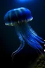 Placeholder: Larg dark blue jelly fish on Neptune
