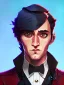 Placeholder: Portrait of a 30 year old strange gay wizard like Mary Poppins