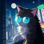 Placeholder: Cats hair emo , Lazer glass , Tokyo city night view wallpaper , cartoon