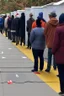 Placeholder: People standing in a line to vote