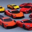 Placeholder: animated 3 supercars in cartoon city