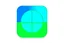 Placeholder: simple app logo, blue green