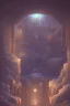 Placeholder: abstract, Moon in a dwarven mine underground, dungeon