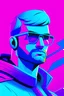 Placeholder: Gaming profile that resembles gta with only colors of purple and cyan