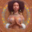 Placeholder: afro mexican 3d Disney pixar smilling woman, Alphonse Mucha, Hector Guimard, 32K, intricately detailed, plants, flowers, colorful, rtx, unreal engine 5, art nouveau, clouds, smoke, square type face, Día de los Muertos