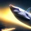 Placeholder: Whale in the sky, high key lighting, volumetric light high details, octane render, redshift render, mbient lighting, sunset