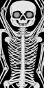 Placeholder: skeleton, top body, black and white, cactus, graphic