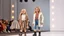 Placeholder: a luxury fashion show of 6-8 old years children showing modern clothing