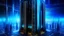 Placeholder: Visualize a futuristic CPU cooler towering over a cybernetic landscape, emitting an ethereal glow amidst the digital cityscape