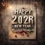 Placeholder: Hyper Realistic Grungy Happy New Year Card rustic background