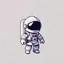 Placeholder: stwórz w stylu pixelart postać kosmonauty postać powinna być na przezroczystym tle, kanał alfa