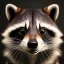 Placeholder: detailed portrait of raccoon with tribal jewelry