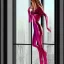 Placeholder: beautiful girl with very nice fashion clothing ,pretty high heels,standing next to window in a luxury room in a modern city posing to camera,full body show, 8k resolution concept art portrait hyperdetailed intricately detailed Splash art trending on Artstation triadic fullbody portrait paint,