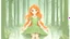 Placeholder: Cute Elf with orange hair and glowing green eyes She wears a light green dress