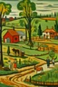 Placeholder: A view of rural life in the style of the Expressionist school