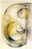 Placeholder: abstract watercolour by barbara hepworth and paul klee in gold and grey