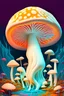 Placeholder: psychodelic world with albino mushroom