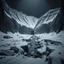 Placeholder: Photograph, a dark mass of terrain, giant museum space, powder, brook, dramatic colors, geological formation, architecture, minimalist, details of the terrain very accentuated, 8k, deep 3d field, sharp, brutalist, hasselblad h6d400c --ar 85:128 --v 6.0