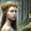 Placeholder: Young beautiful girl with majestic, stunning lion on nature forest path, floral crown on girl, Chronicles of Narnia, 8k resolution, high-quality, fine-detail, iridescent, intricate, digital art, detailed matte, volumetric lighting, beautiful, illustration, 3D octane render, brian froud, howard lyon, selina french, anna dittmann, annie stokes, lisa parker, greg rutowski,