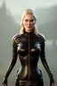 Placeholder: Cersei Lannister as evil dominatrix in black leather, busty, cleavage, curvy, lena headay, angry, stern look. character design by cory loftis, fenghua zhong, ryohei hase, ismail inceoglu and ruan jia. unreal engine 5, artistic lighting, highly detailed, photorealistic, fantasy