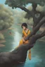 Placeholder: A girl from a tree. . Universe . And the Dhaman River. And different worlds.