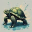 Placeholder: The Fifth Turtle, in effervescent art style