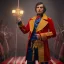 Placeholder: circus ringmaster alone in dimly lit circus tent, garish red coat, 1800s, chiaroscuro lighting , 8k UHD, matte painting, illustration, renaissance, artwork, high-quality, intricate detail, dark circus, night circus, creepy, rocco, greg rutowski, howard lyon, alphonse mucha