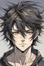 Placeholder: Anime man messy black hair