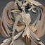 Placeholder: Woman in Dress made of ribbons style of erte