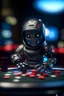 Placeholder: portrait cute chatbot ninja wins in poker, photo-realistic, shot on Hasselblad h6d-400c, zeiss prime lens, bokeh like f/0.8, tilt-shift lens 8k, high detail, smooth render, down-light, unreal engine 5, cinema 4d, HDR