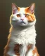 Placeholder: A cute orange and white cartoon Cat sitting down, full-scale head and shoulders portrait, 8k resolution concept art portrait by Greg Rutkowski, Artgerm, WLOP, Alphonse Mucha dynamic lighting hyperdetailed intricately detailed Splash art trending on Artstation triadic colors Unreal Engine 5 volumetric lighting Splash art fantasy"