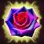 Placeholder: transparent multicolor crystal rose