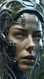 Placeholder: beautiful cyborg face in full view, journey into the healing power of nature, photorealism, perfect composition, cinematic frame, complex details, hyper-detailed
