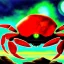 Placeholder: ultra detailed fullbody Drawing of a Cyborg Gigantic red Crab on the shore ,metal body, open mouth, with sharp teeth, with glowing Green eyes, extremely detailed digital painting, intrincate, extremely detailed face,crystal clear Big eyes, in the style of Frank Frazetta, mystical colors , perfectly centered image, perfect composition, rim light, beautiful lighting, 8k, stunning scene, raytracing