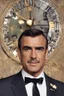 Placeholder: Hickory Dickory dock, He had a most impressive clock, extremely young, 20-year-old Sean Connery, with short, black hair, wearing a black Tuxedo, as James Bond, Bright, Colorful, vibrant, clear, 1080p, 32k UHD