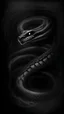 Placeholder: pencil drawing of snake, Spooky, scary, halloween, black paper