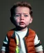 Placeholder: Back to the future toddler, dramatic lighting, hyper realistic