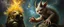 Placeholder: fluff fuzz sponge tube gremlin fox demon in the astral realm, painted by Rembrandt