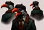 Placeholder: arafed bird wearing a hat and jacket with a long beak, from witcher (2021), portrait photoreal, taking tobacco snuff, trending on artstatio, from the game pathologic 2, 2 0 1 4. modern attire, thomas