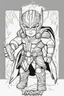 Placeholder: out line art of THOR super HIRO colouring pages with white background ,skech style ,full body. only use outline,mandala style,clean line art,white background,no shadow and clear and well outlined