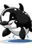 Placeholder: orca cartuun chibi with leg