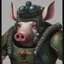 Placeholder: space pig marine portrait skinny