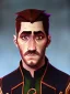 Placeholder: Portrait of a 30 year old strange gay warlock like Jake Gyllenhaal