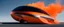 Placeholder: award winning car and driver photograph of a futuristic station wagon designed by only one vehicle per image painted metallic orange traveling at a high rate of speed, jet intake off of front center of vehicle and jet exhaust out the rear with bright blue flame, bilaterally symetrical, more a high speed road vehicle