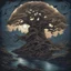 Placeholder: Colourfull,Natural portal, epic cinematic, breathtaking, intricate, insanely detailed hand drawing of dramatic storm clouds, dark night and bright moonlight on an aesthetically remarkable old oak tree tousled by the stream, a restless river, a winding path, mountains, in the style of Tomasz Allen Kopera, Dariusz Zawadzki, Andreja Peklar, Ivan Shiskin, Jean-Baptiste Monge, Rebecca Guay, breathtaking surreal landscape ​