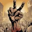 Placeholder: zombie hand pointing, comic book, illustration, fist,